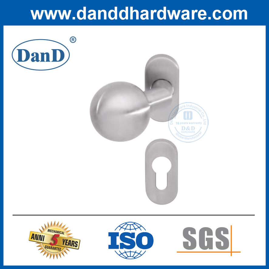Narrow Frame Stainless Steel Comercial Door Lock Handle Knob-DDNH004