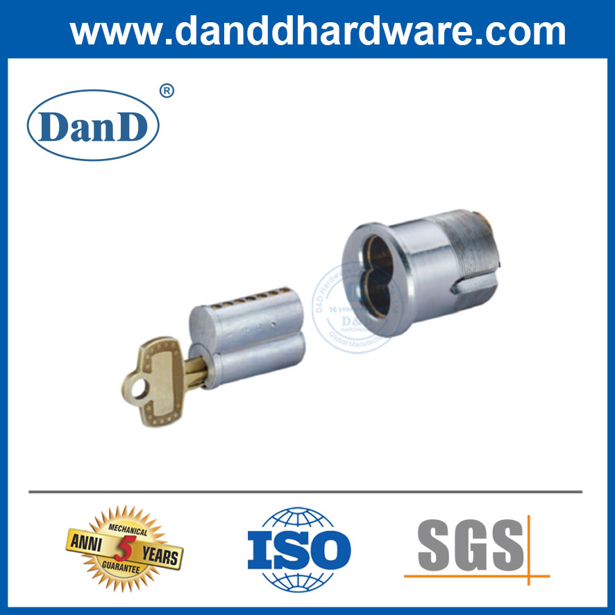 Cam Type Mortsie T Turn Lock Rim Cylinder in Solid Brass-DDLC019