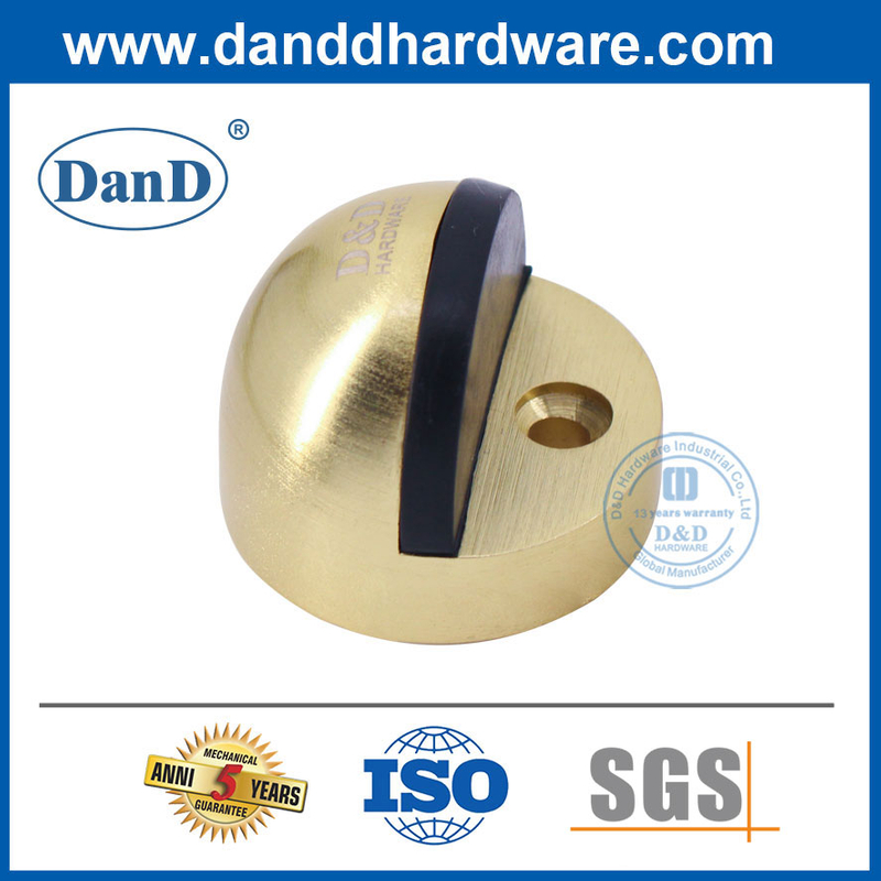 Satin Brass Exterior Door Stop Zinc Alloy Modern Door Stop-DDDS002