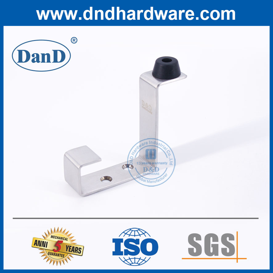 Stainless Steel Coat Hook Door Stopper for Bathroom Door Stopper Safety-DDDS025