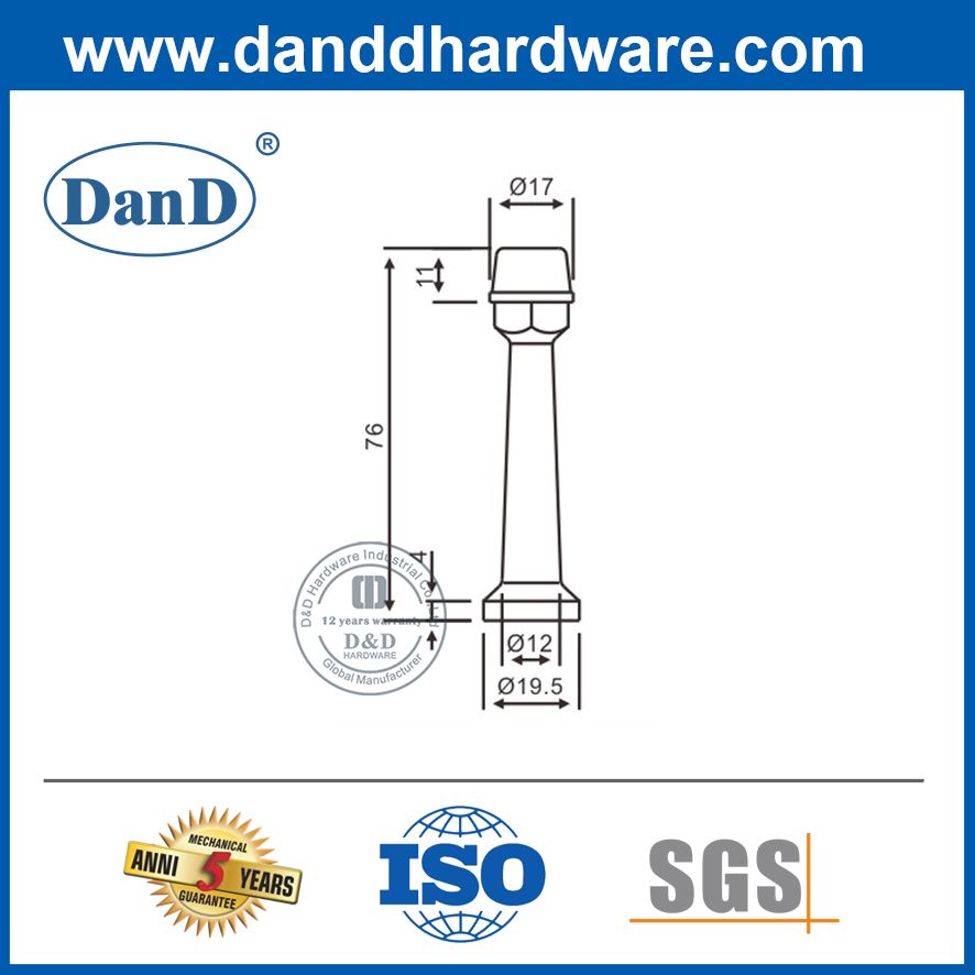 Special Stainless Steel Wall Mounted Type Door Stop-DDDS015-B