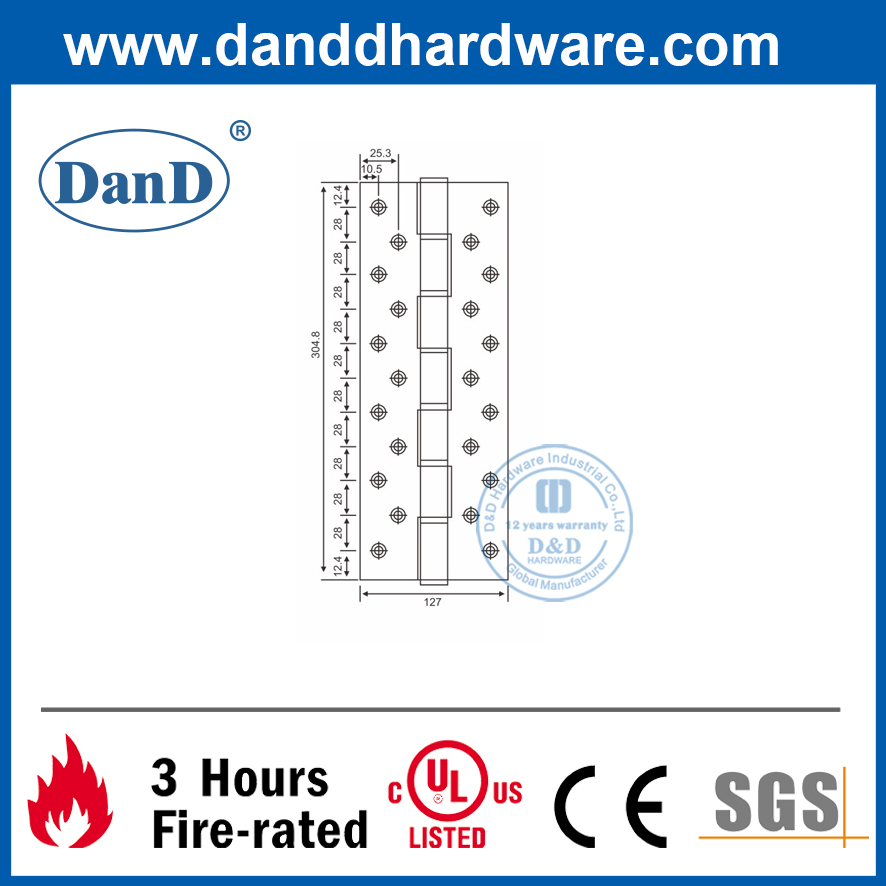 Stainless Steel 201 Heavy Duty Door Hinge for External Door- DDSS053