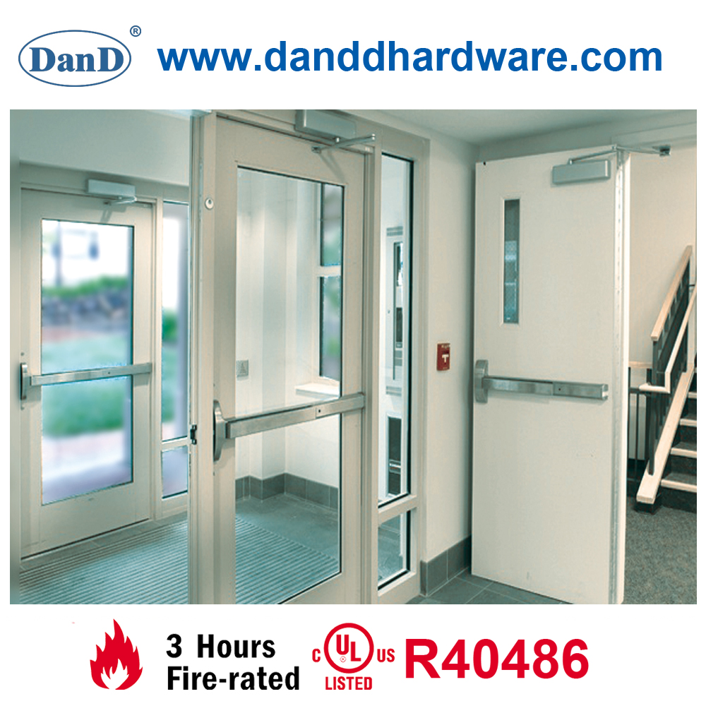 Panic Bar Accessories Cross Bar Type Steel Double Door Panic Exit Device-DDPD035