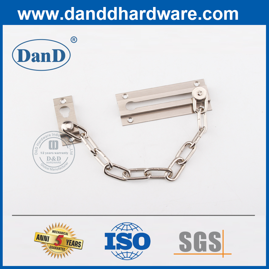 Nickel Plated Front Door Chain Lock Brass Chain for Security-DDG005