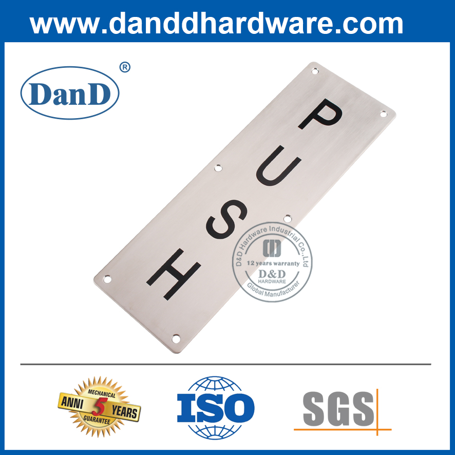 Stainless Steel Round Type Push Sign Plate for Wood Door-DDSP006