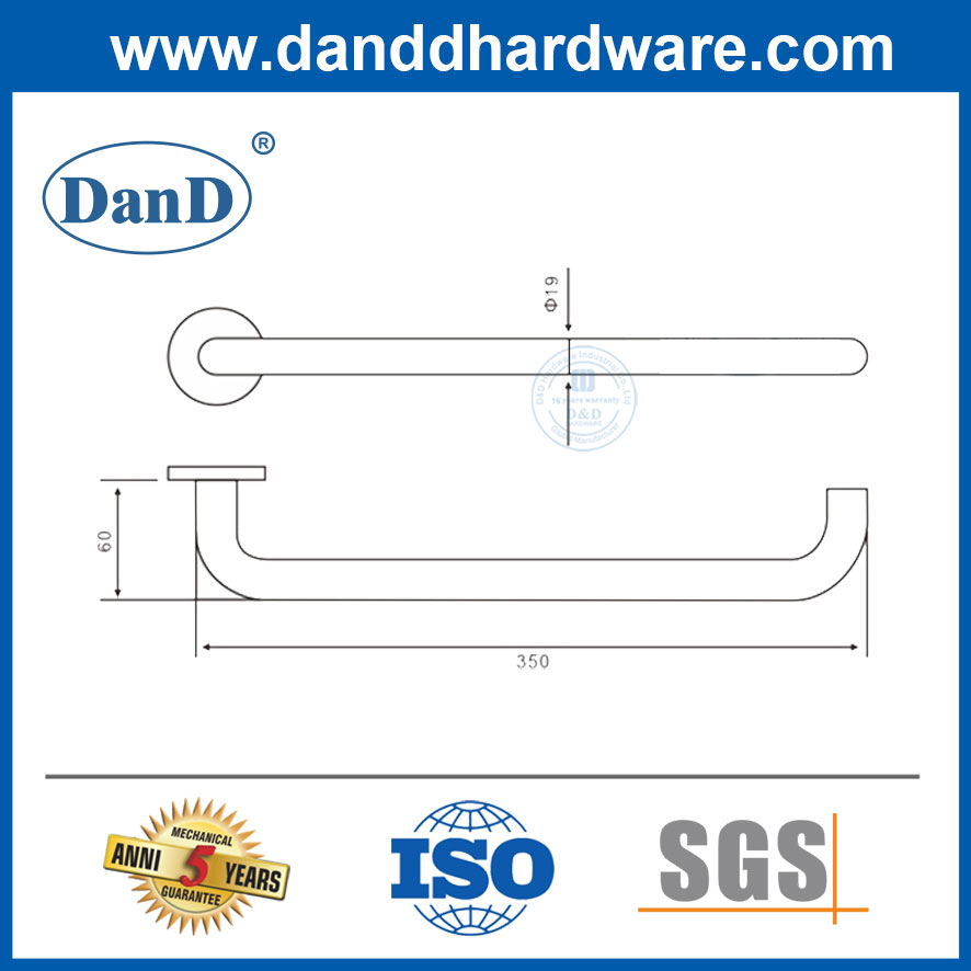 Bathroom Disable Long Door Lever Stainless Steel Pull Door Handles-DDTH037