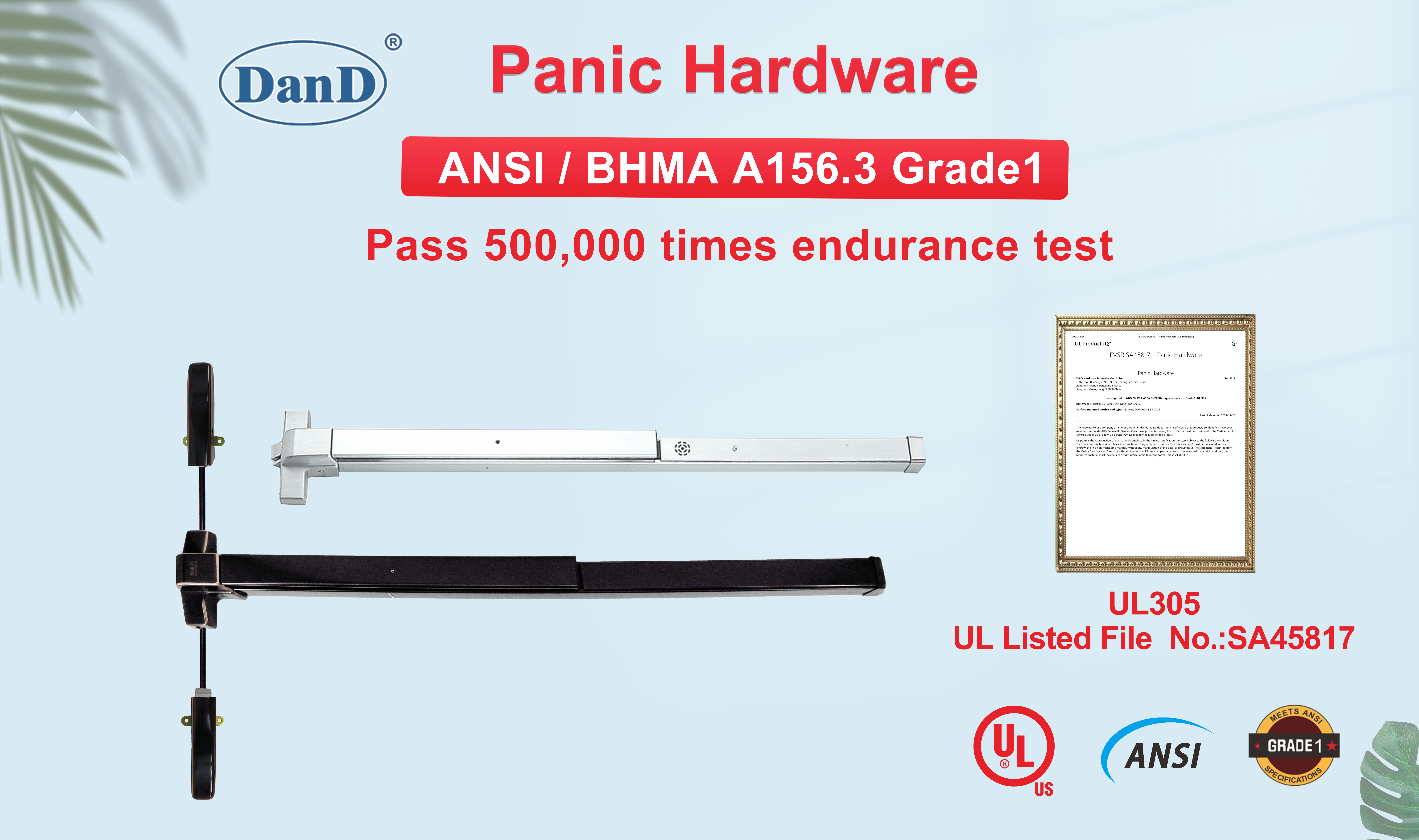 UL 305 Panic Hardware UL 305 Panic Hardware