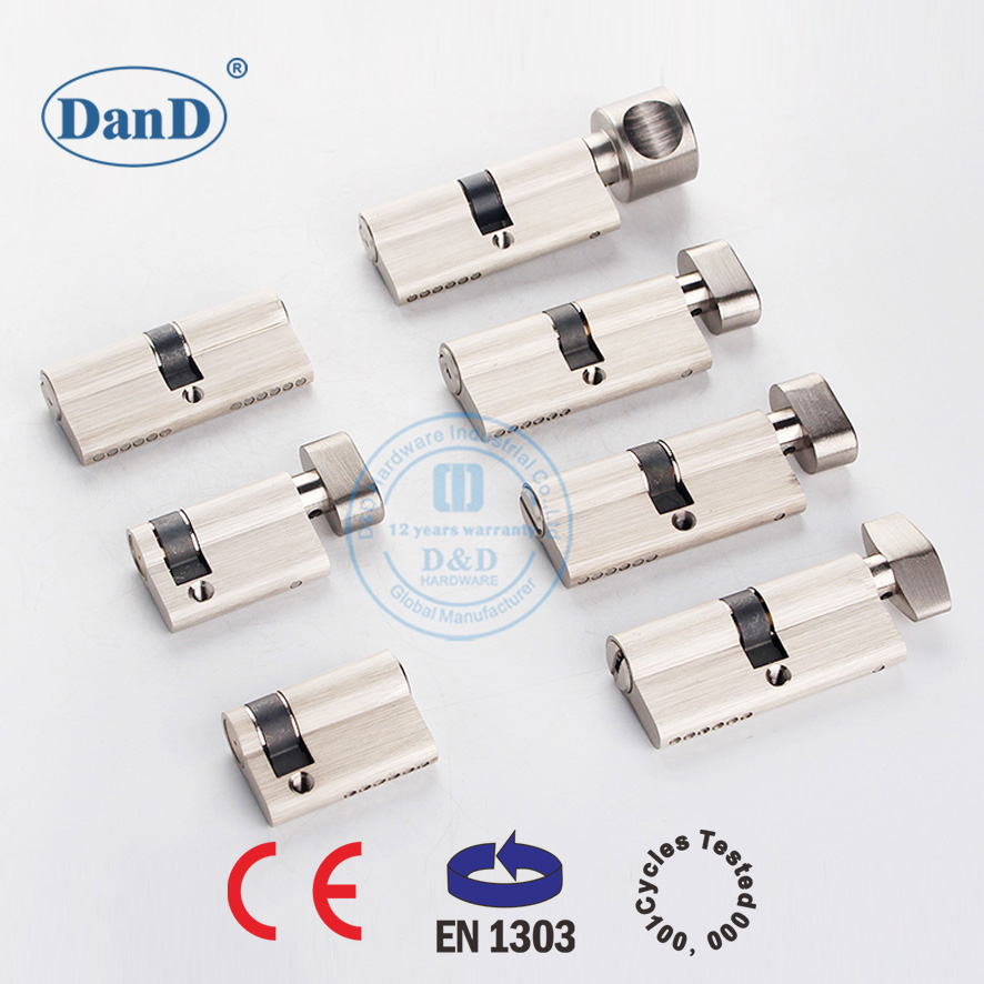 EN1303 60mm Euro Profile Double Side Cylinder Door Lock with Keys-DDLC003-60mm-SC