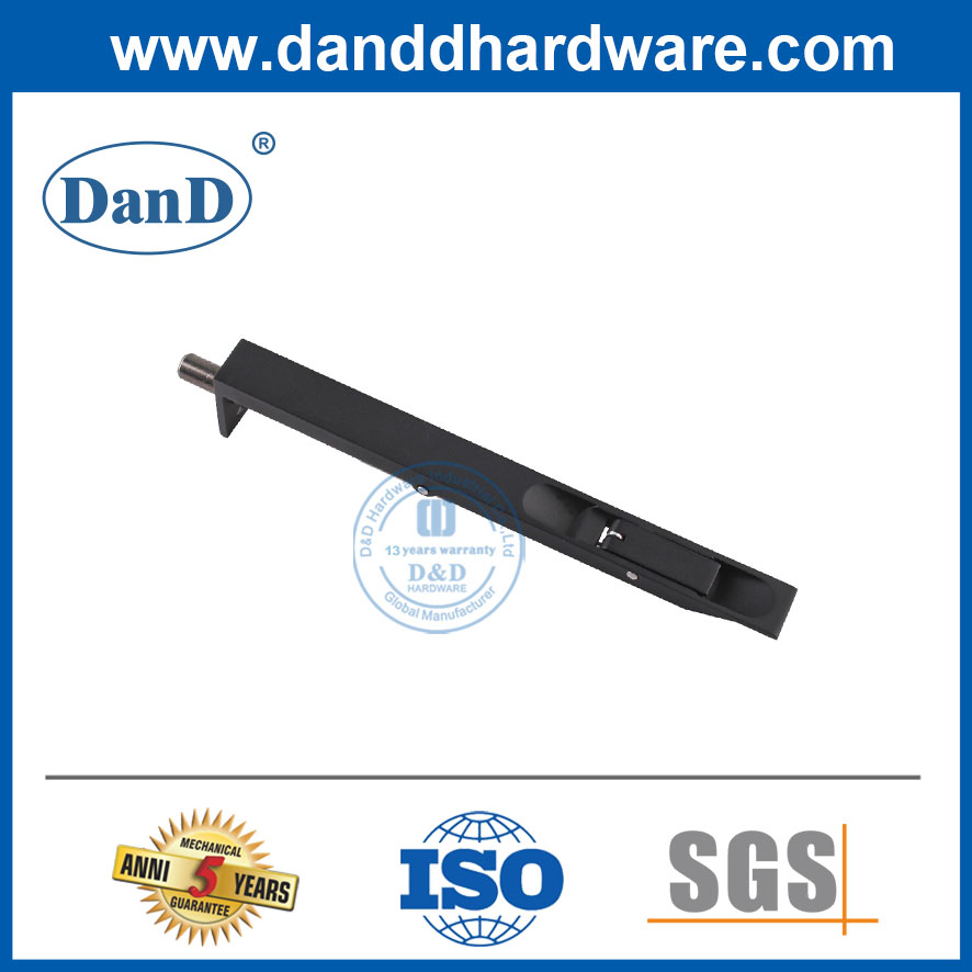 Stainless Steel Black Heavy Duty Flush Bolt for Timber Door-DDDB001