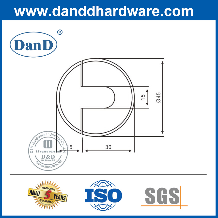 High Quality Door Stops Satin Stainless Steel Door Stopper for Floor-DDDS006