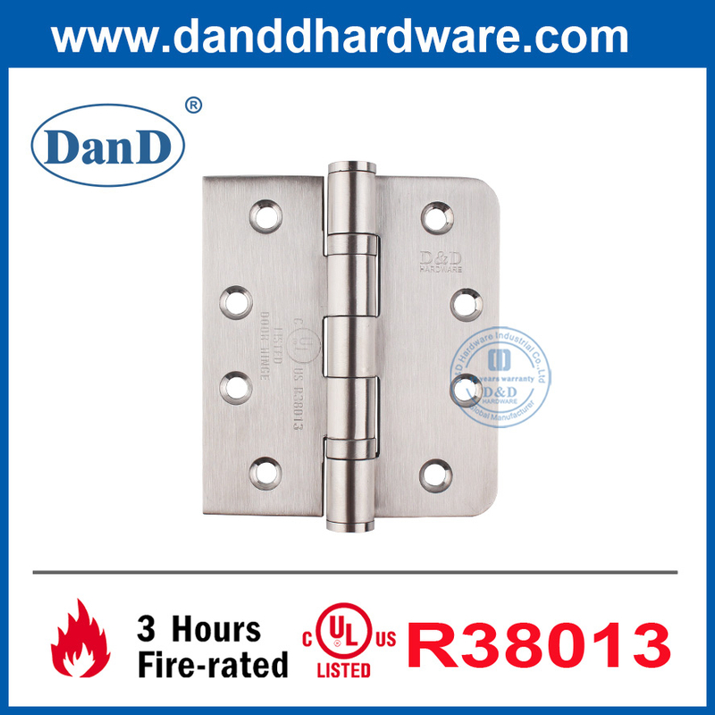 UL Standard Door Hinge Round And Square Corner Fire Door Hinge-DDSS001-FR-4X3.5X3