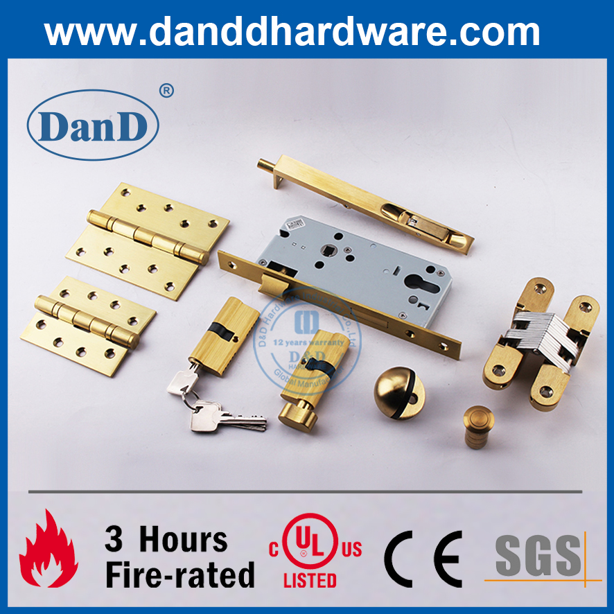 EN1303 70mm Euro Profile Double Side Cylinder Door Lock with Keys-DDLC003-70mm-SB