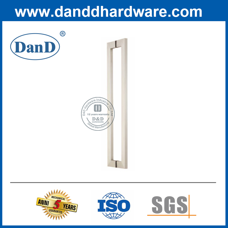 Grade 304 Square T Shape Double Side Glass Door Pull Handle-DDPH016
