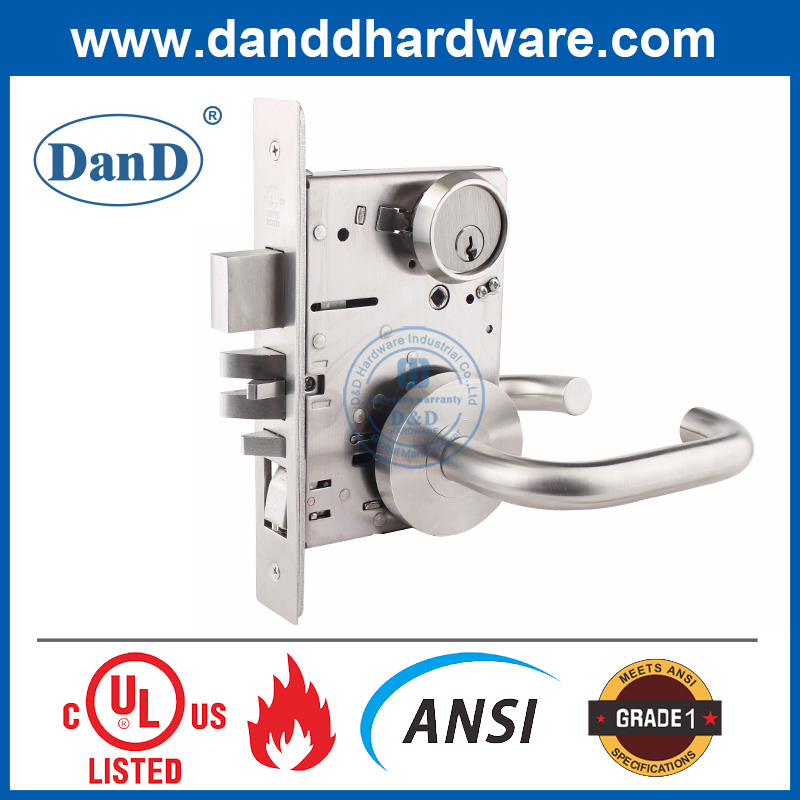 ANSI UL Mortice Lockset Emergency Exit Door Steel Push Bar Mortise Panic Bar for Doors-DDPD039