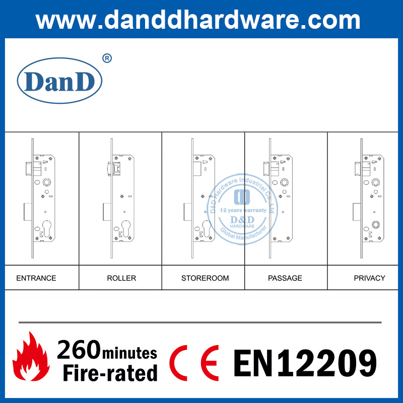 Best SUS304 Deadbolt Narrow Stile Lock for Storeroom Door-DDML023