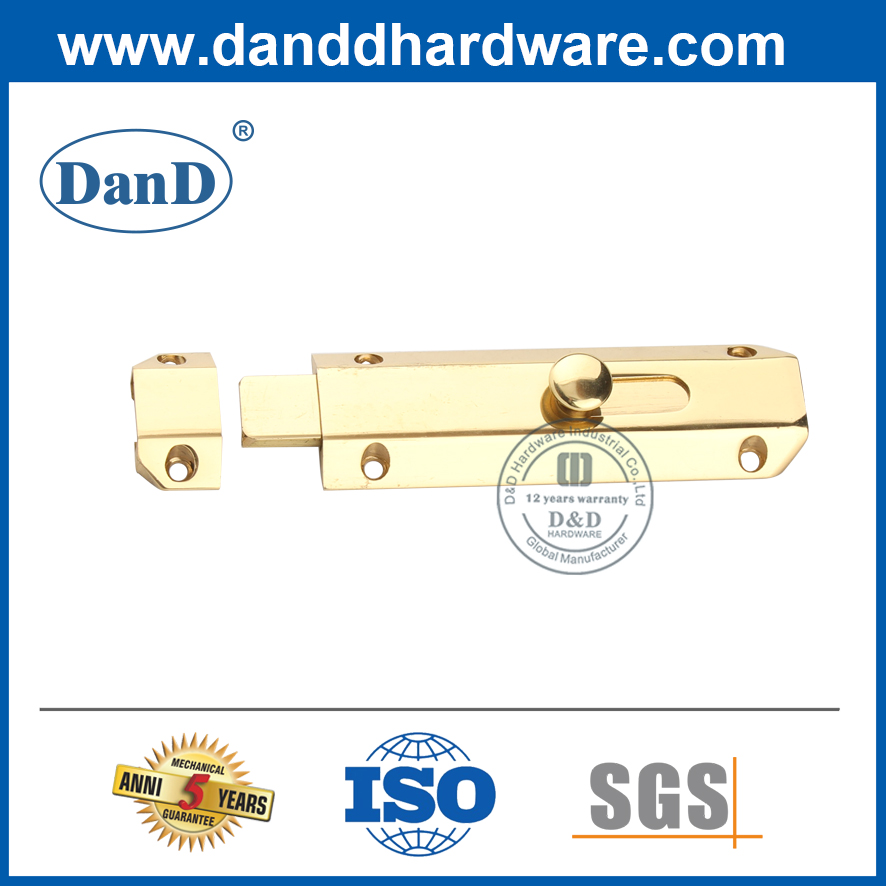 Solid Brass Surface Door Bolt Sliding Barrel Bolt Latch Lock-DDDB017