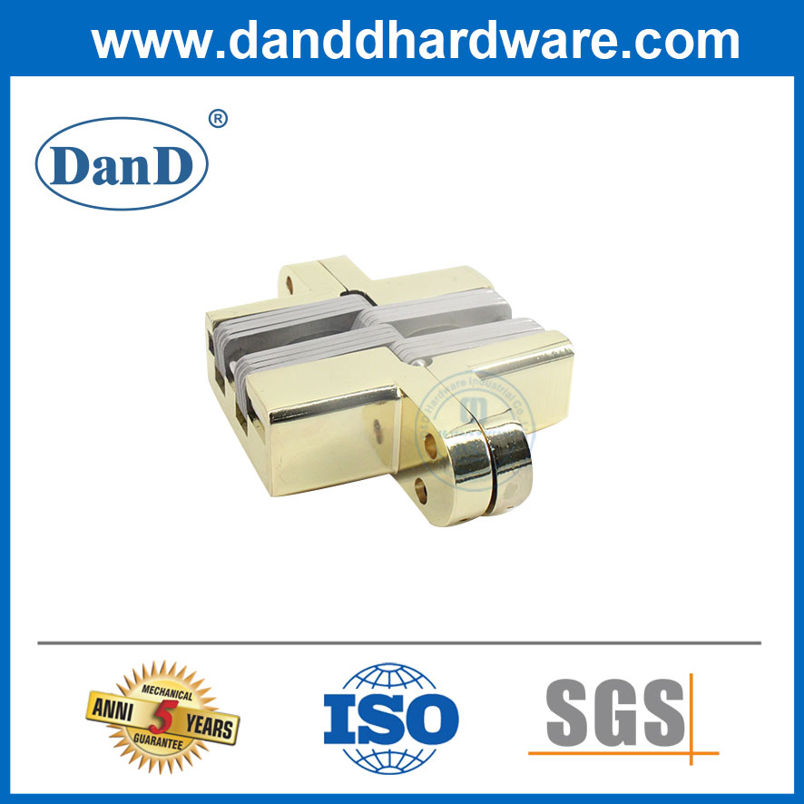 180 Degree Stainless Steel Polished Golden Hidden Invisible Door Hinge-DDCH007