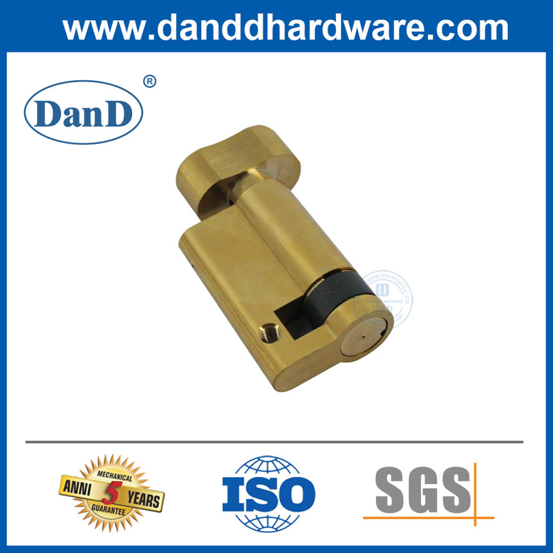 Bathroom Door Lock Cylinder Golden Small Euro Brass Half Cylinder-DDLC009