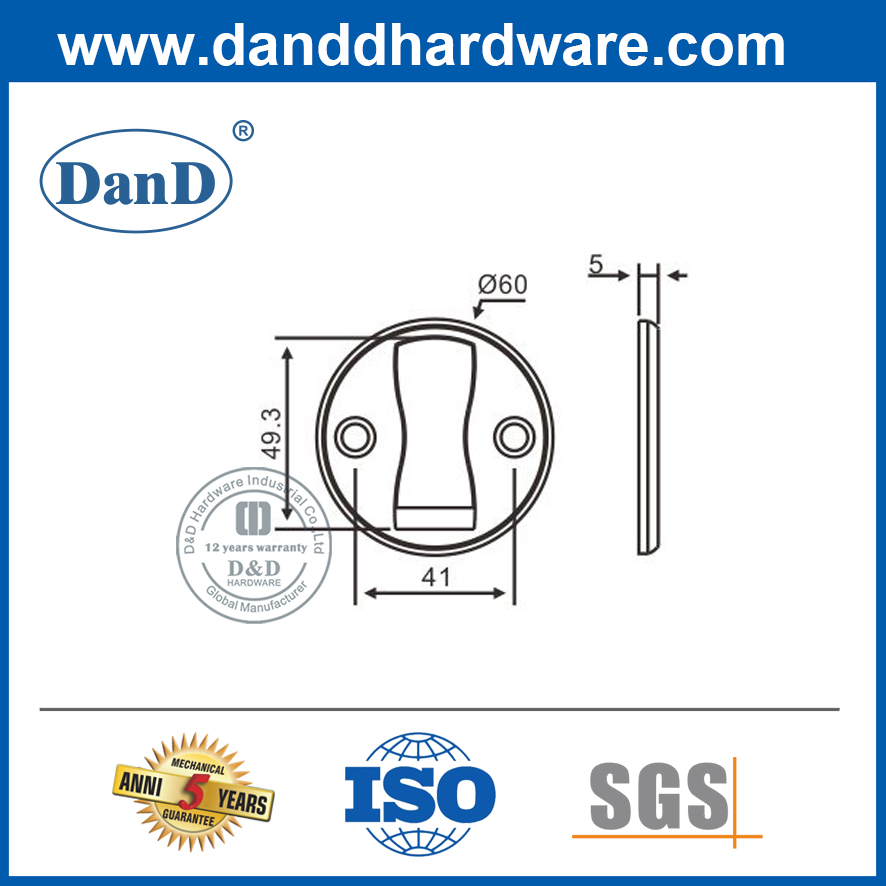 Stainless Steel Invisible Magnetic Doorstop for Outdoor Door-DDDS036