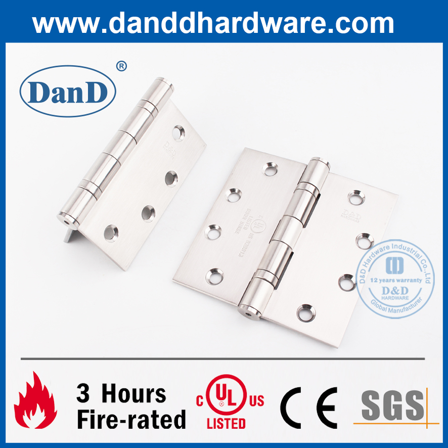 Stainless Steel 316 UL Fire Rated Mortise Commercial Door Hinge- DDSS002-FR-4.5X4.5X3.4