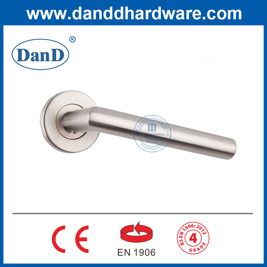 EN1906 Grade 4 Euro Market Stainless Steel Silver Door Handles-DDTH003