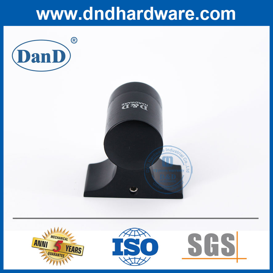 China Factory Black Magnetic Door Stopper Zinc Alloy Industrial Door Stop-DDDS033