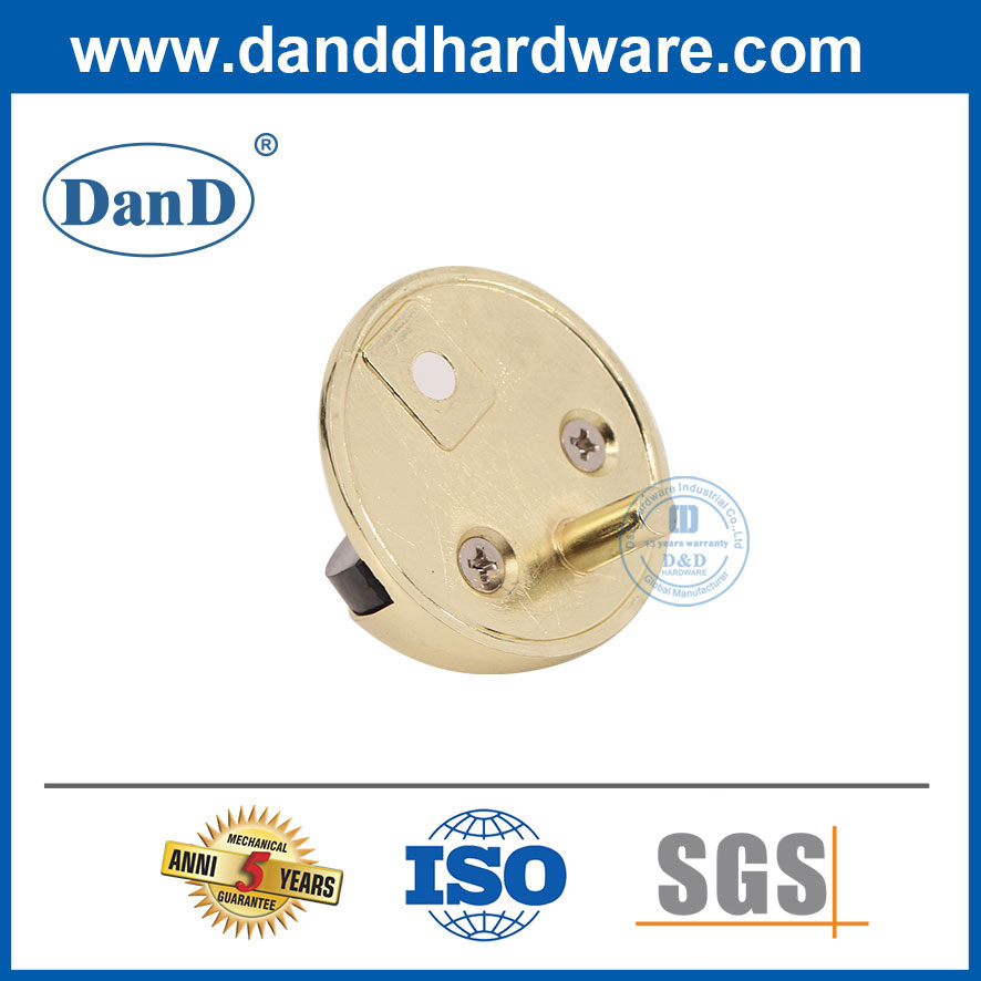 Zinc Alloy Modern Polished Brass Half Moon Golden Door Stopper-DDDS004
