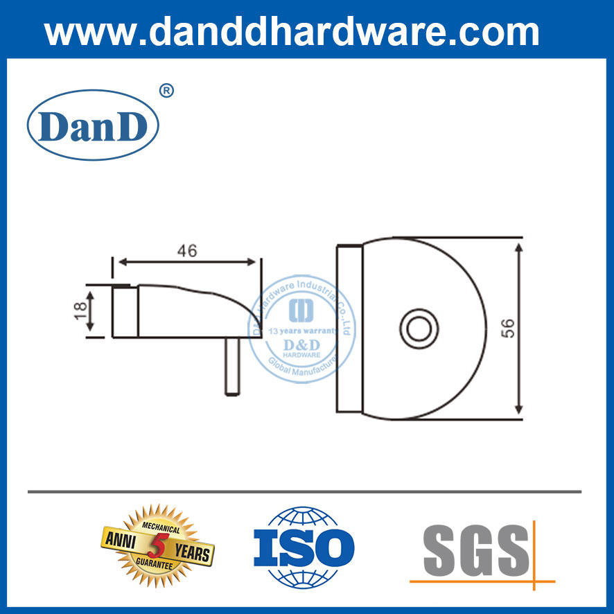 Commercial Door Stops Floor Stainless Steel Door Stop-DDDS014