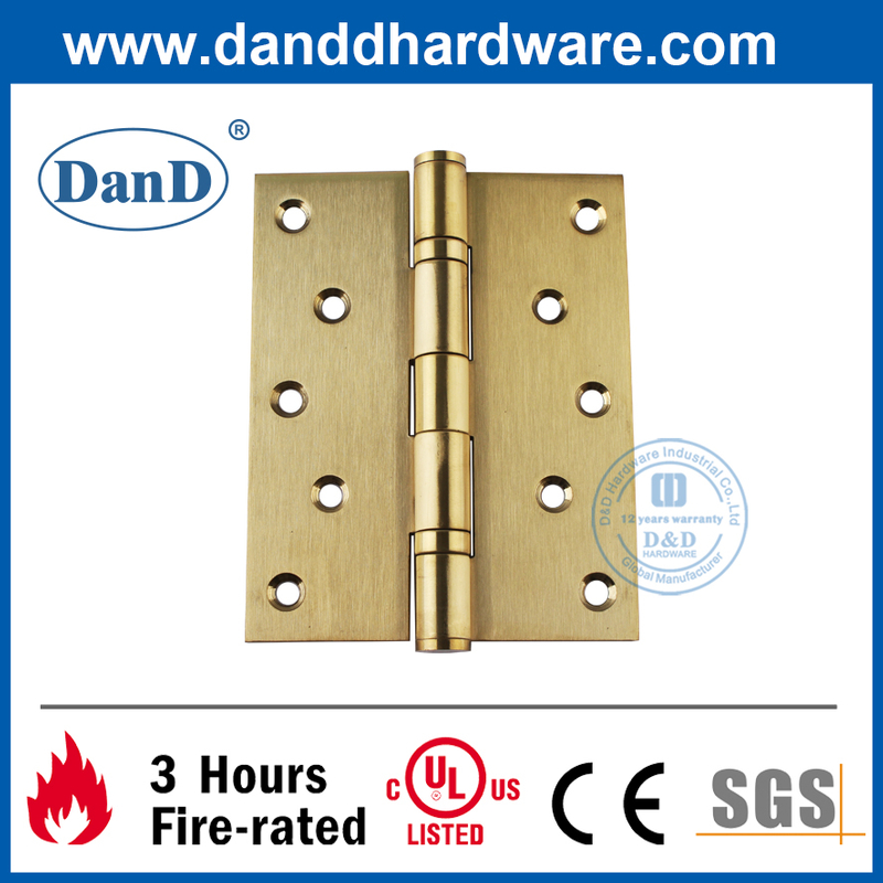 Stainless Steel 316 Satin Brass Special Square Industrial Door Hinge-DDSS011B-5X4X3