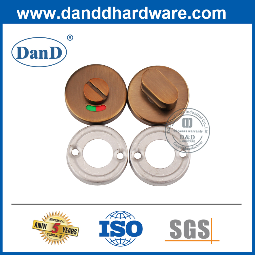 Stainless Steel Thumbturn and Release with Indicator for Toilet-DDIK002