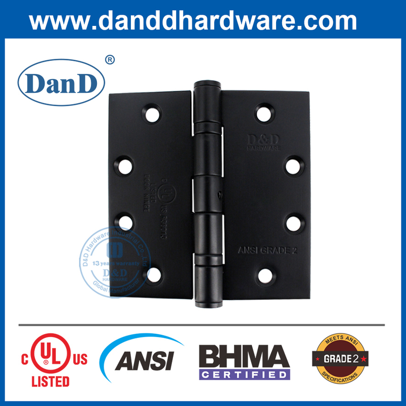 Best ANSI Grade 2 NRP Fire Rated Black 316 Stainless Steel Interior Door Hinge-DDSS001-ANSI-2-4.5x4.5x3.4
