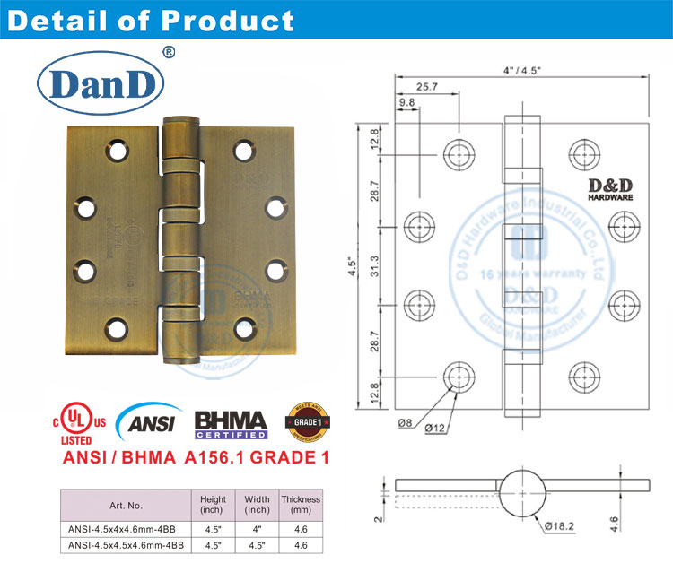 Antique Bronze Door Hinge