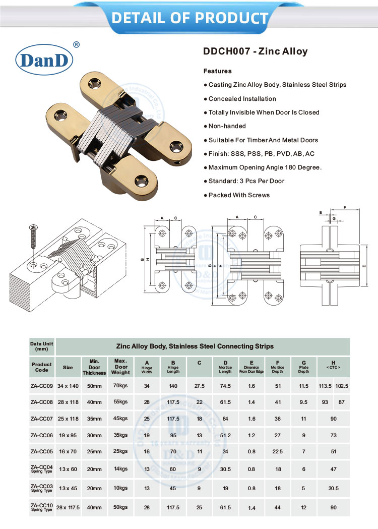 outdoor concealed hinges