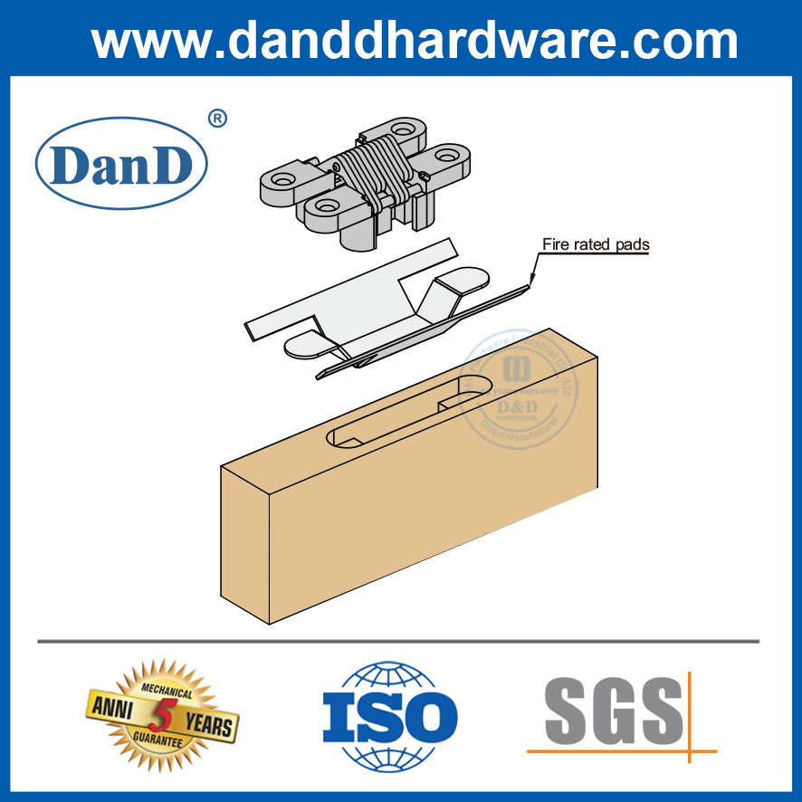 Intumescent Pad Gasket Concealed Door Hinge Protection Kits-DDIG004