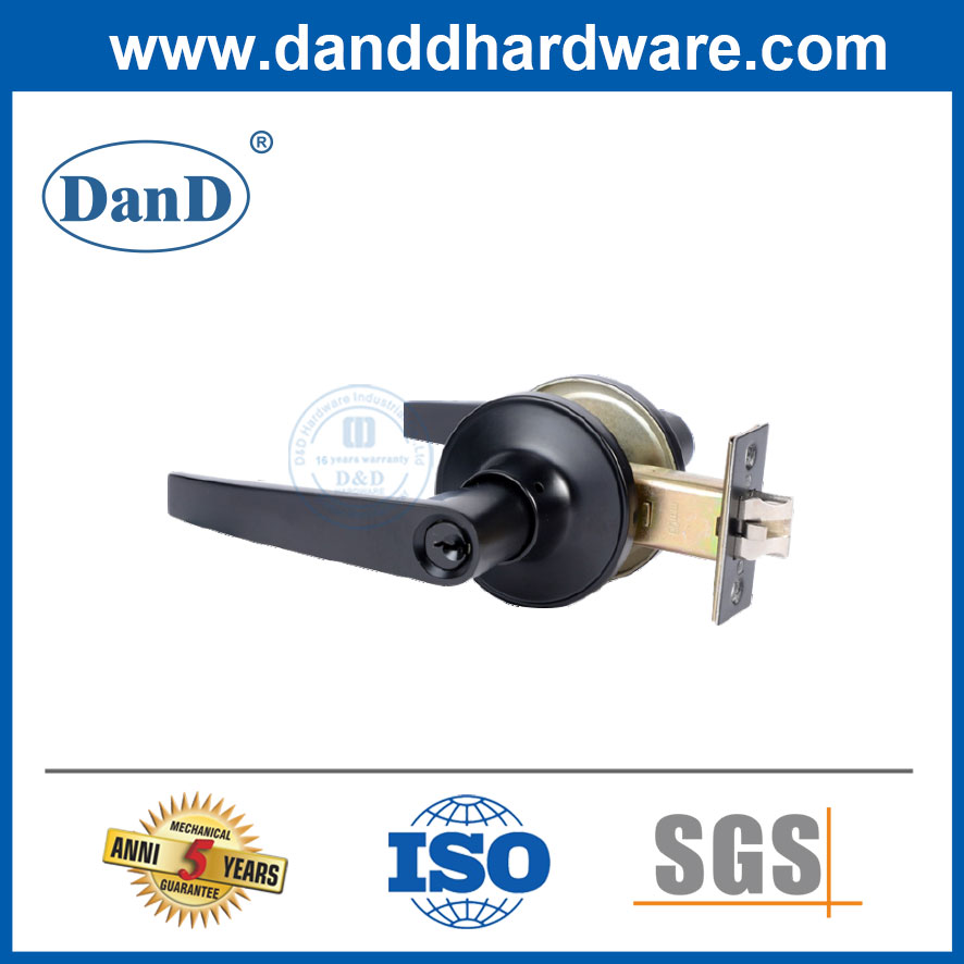 Home Locksets Black Tubular Lever Lock outside Door Locksets-DDLK023