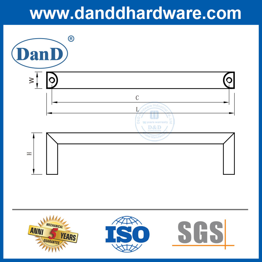 Kitchen Cabinets Handle Stainless Steel Furniture Hardware Pulls-DDFH032