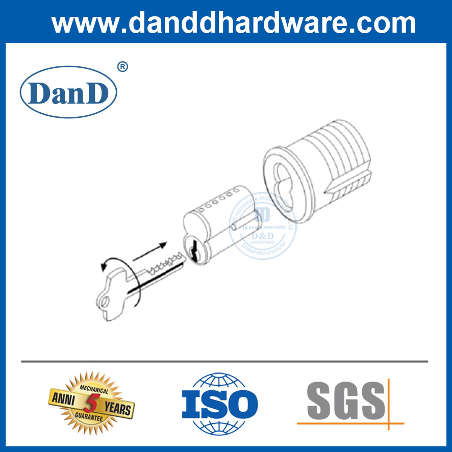 Rim Cylinder Small Format Interchangeable Core SFIC Lock Cylinder-DDLC015