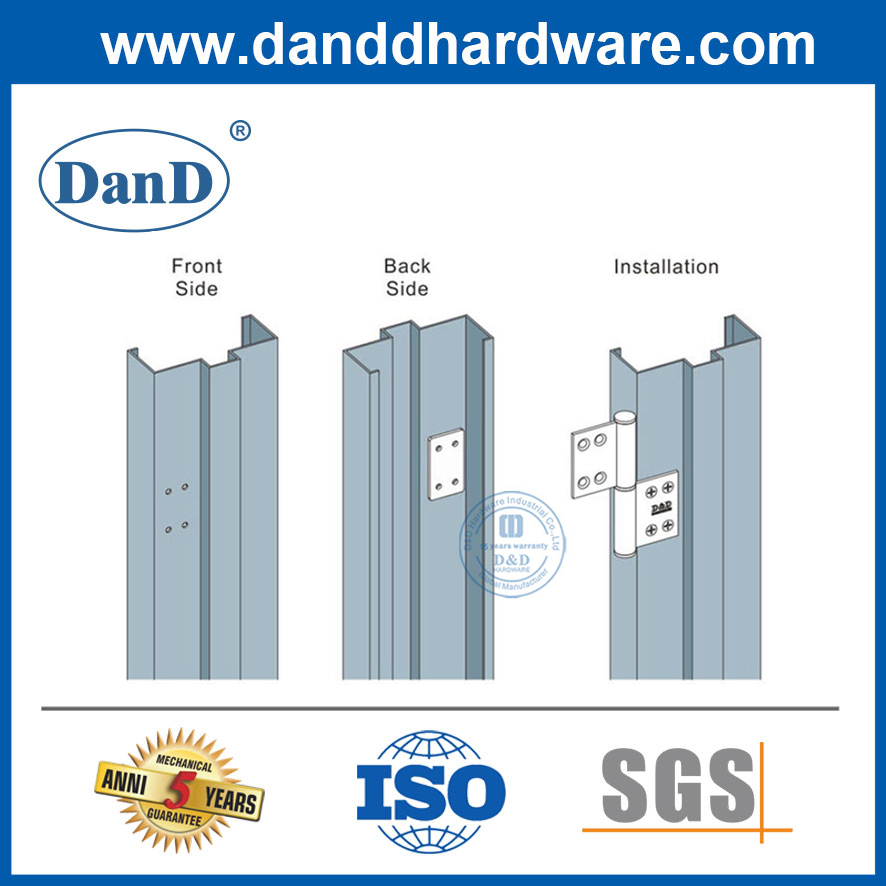 Metal Door Steel Reinforcement Plate for Flag Hinge-DDHR002