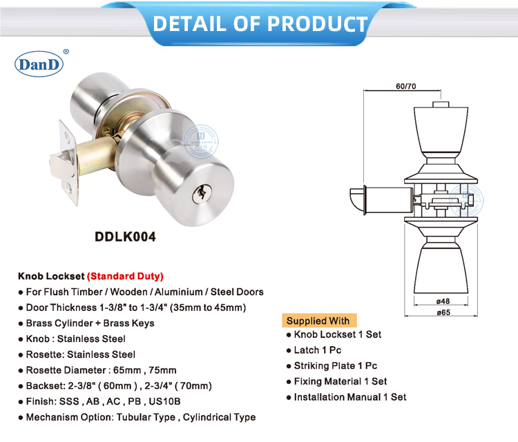 Commercial door locksets