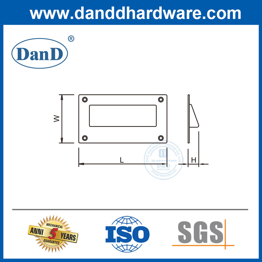 Furniture Flush Pull Handle Stainless Steel Drawer Pulls for Dresser-DDFH071