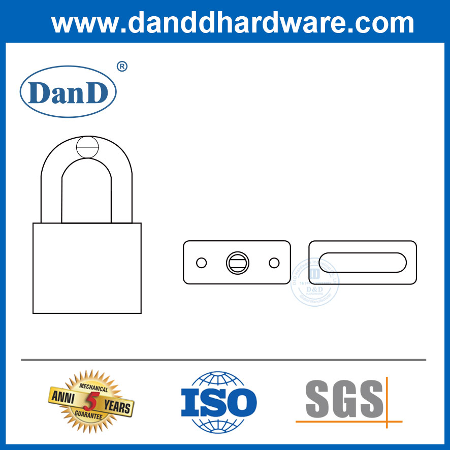 Outdoor Padlock High Quality Safety Pad Lock Stainless Steel Padlock-DDPL002