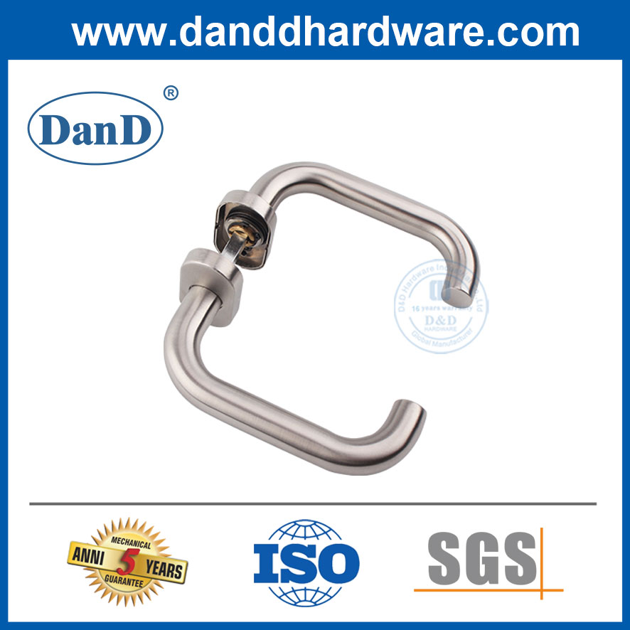 Stainless Steel U Shape Modern Narrow Frame Door Lever Handles-DDNH001