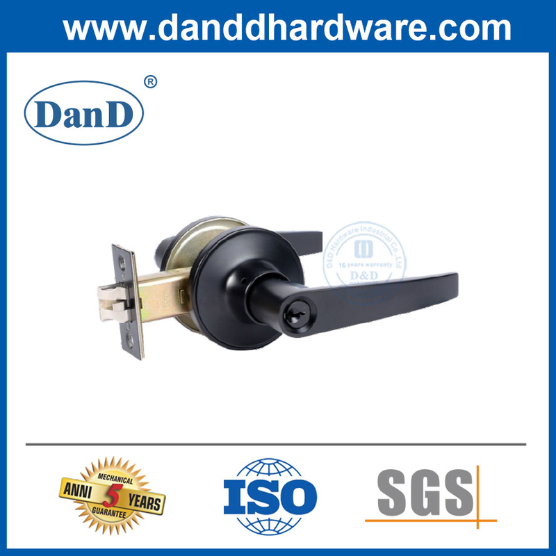 Home Locksets Black Tubular Lever Lock outside Door Locksets-DDLK023