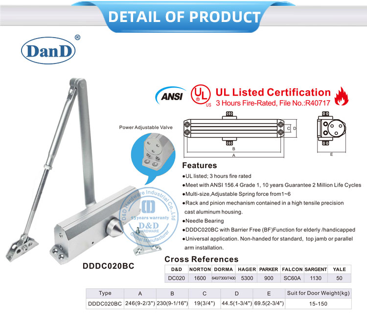 fire rated door closer