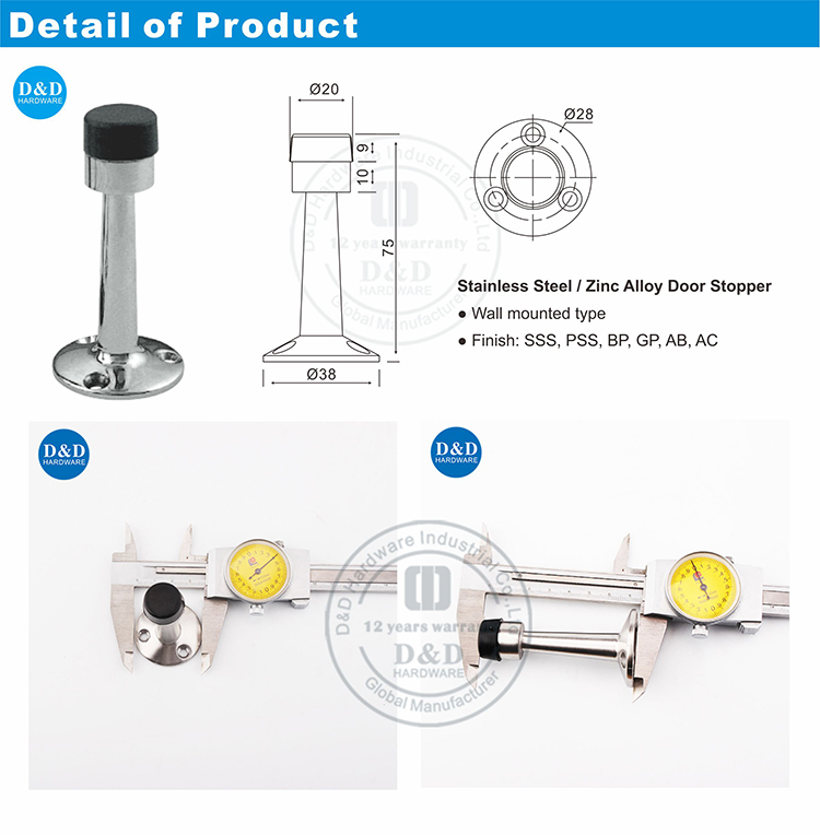 Satin Nickel Door Stop