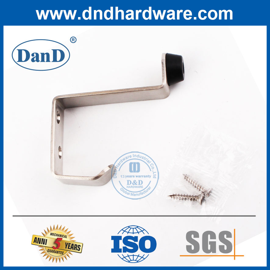Top Door Stopper Stainless Steel Best Door Stopper with Coat Hook-DDDS024