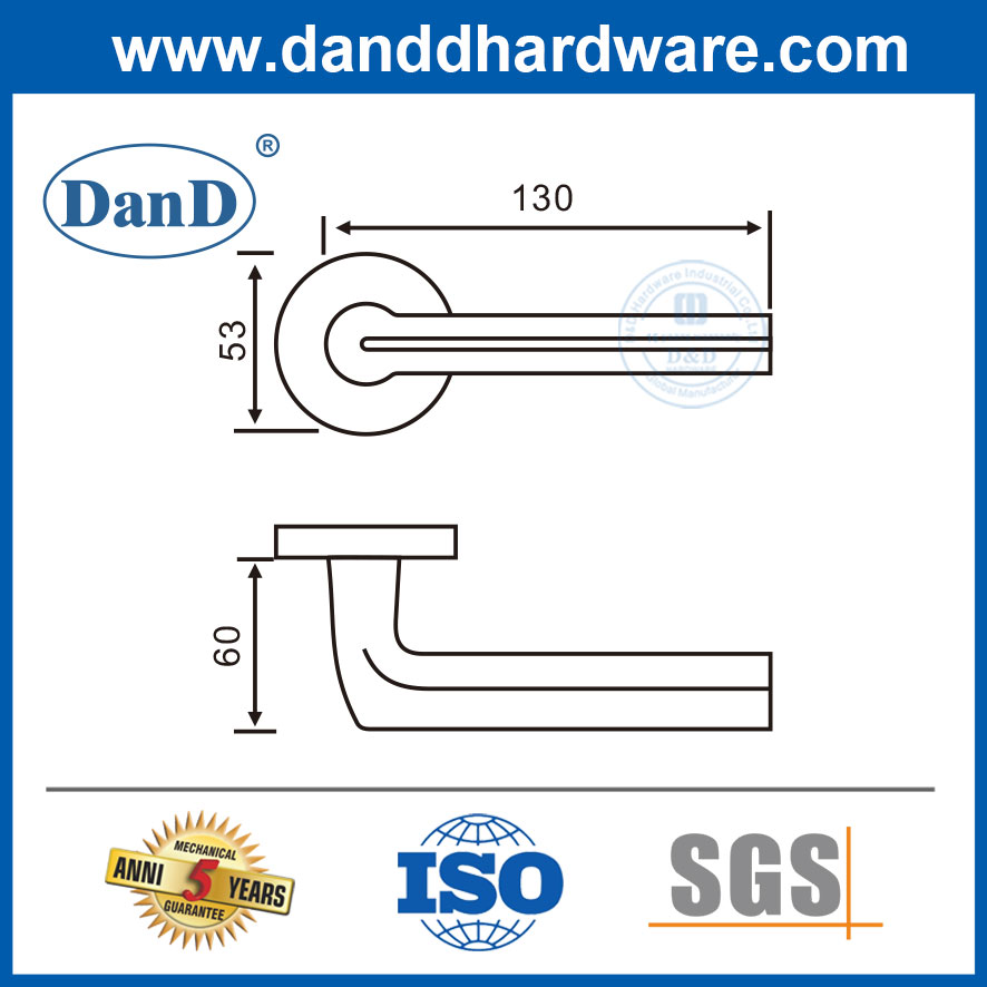 D&D HARDWARE Stainless Steel Customization Bedroom Door Lever Handle-DDSH016