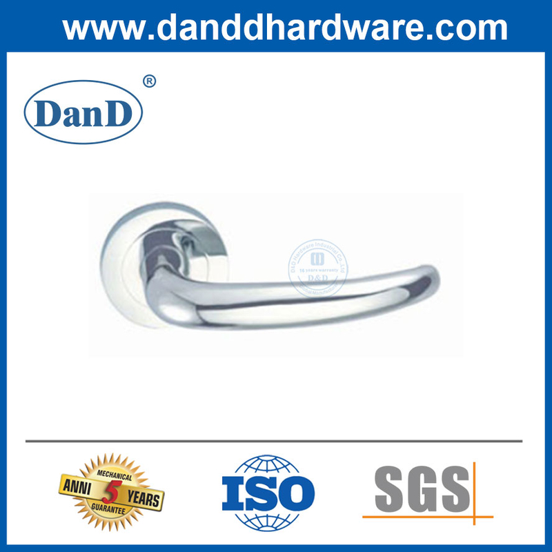 Stainless Steel Main Door Handle on Round Rosette For Interior Door-DDTH033