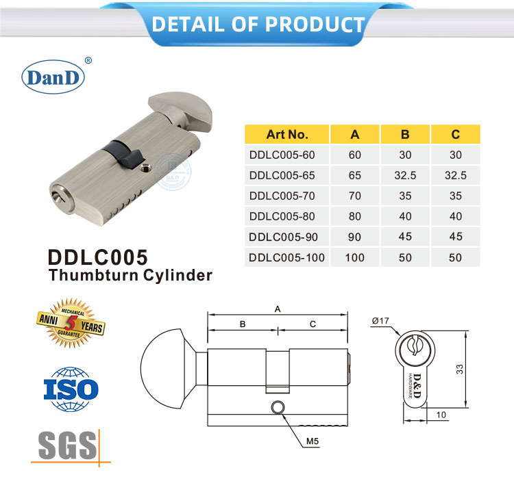 Lock Cylinder with Thumbturn