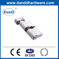 EN1303 Euro Profile Satin Chrome Brass Mortise Key Door Lock Cylinder-DDLC004-70mm-SC